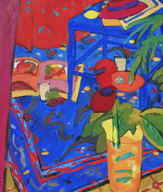 Untitled Still Life 1998 - 39x34 - Oil and Acrylic on Canvas Original Painting - Manel Anoro