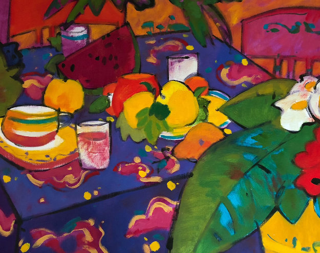 Bodego Amb Sangria Original Painting - Manel Anoro