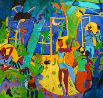 Bakata 2010 64x64 Super Huge Original Painting - Manel Anoro Bakata 2010 64x64 Super Huge Original Painting - Manel Anoro