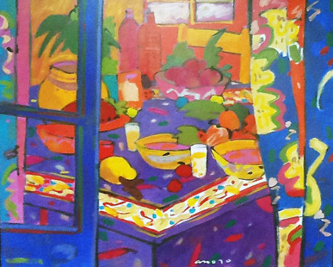 Table 1995 33x40 Original Painting - Manel Anoro