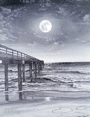 Love You to the Moon and Back AP Embellished Limited Edition Print - Phillip Anthony