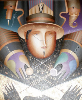 Stargazer 34x30 Huge Original Painting - Anton Arkhipov Stargazer 34x30 Huge Original Painting - Anton Arkhipov