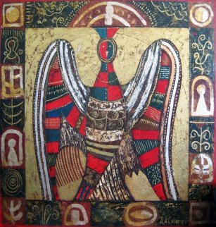 Phoenix 36x36 Original Painting - Anton Arkhipov Phoenix 36x36 Original Painting - Anton Arkhipov