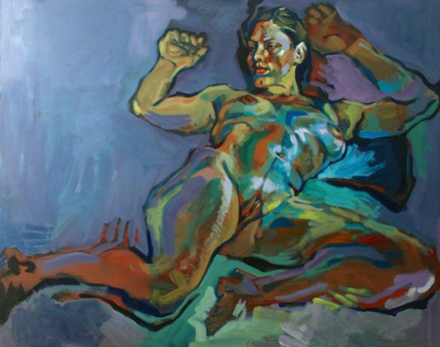 Evening Nude 2012 32x40 Huge Original Painting by Piotr Antonow