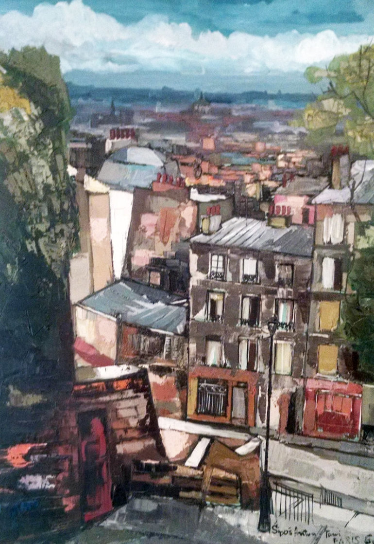 Toni, Paris 1968 35x27 Original Painting by Anton Sipos Toni, Paris 1968 35x27 Original Painting by Anton Sipos