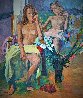 Untitled Portrait of Two Nude Women 74x62 Huge - Mural Size Original Painting by Anton Sipos - 3