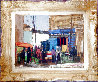 Untitled Street Scene 1967 19x22 - Early Original Painting by Anton Sipos - 1