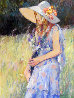 Untitled Young Girl With Hat 1970 49x39 Huge Original Painting by Anton Sipos - 0