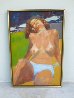 Reclining Topless Woman 30x19 Original Painting by Anton Sipos - 1 Reclining Topless Woman 30x19 Original Painting by Anton Sipos - 1
