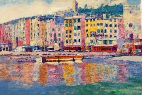 Portofino Harbor, Italy 30x40  Huge Original Painting - Anton Sipos