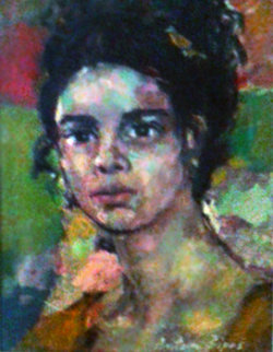 Portrait of a Girl 12x8 Original Painting - Anton Sipos