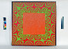 Green Edged Light Red Oxide 1980 48x48 Huge Original Painting by Richard Anuszkiewicz - 2