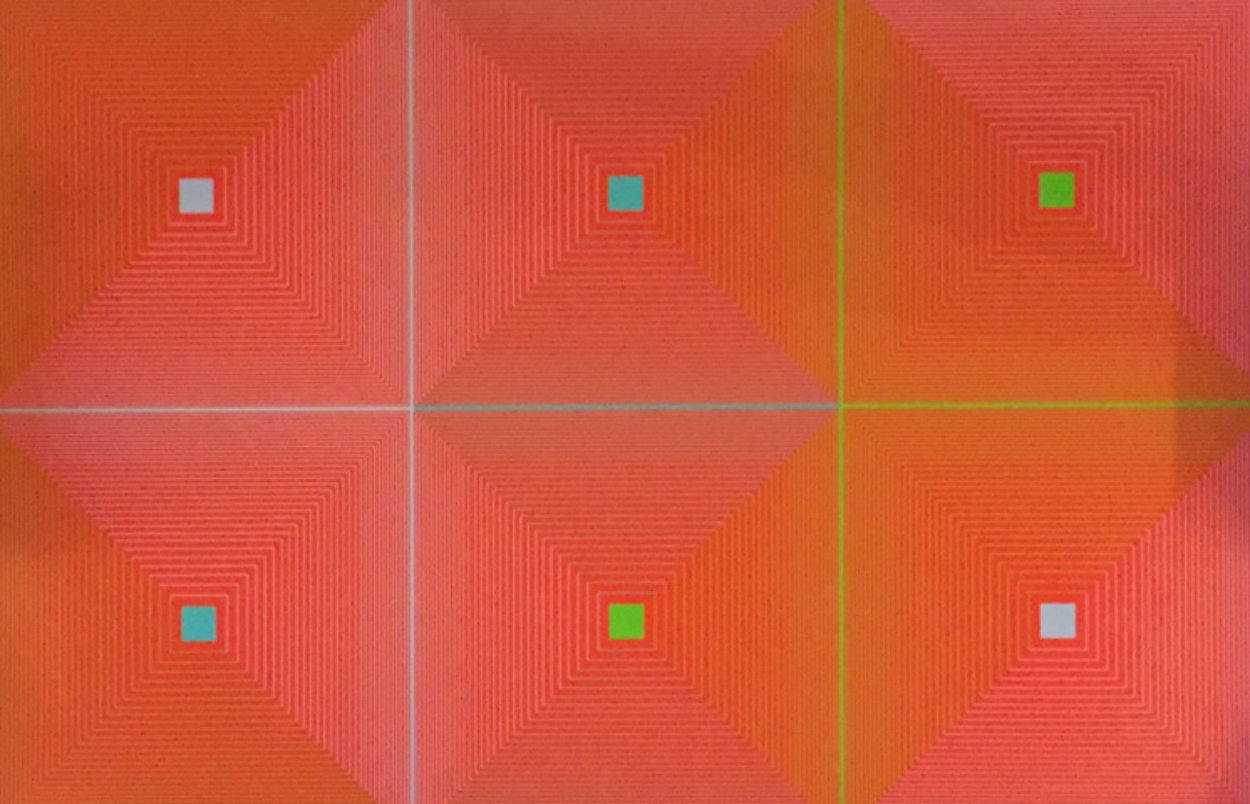 Six Squares 1969 Limited Edition Print by Richard Anuszkiewicz Six Squares 1969 Limited Edition Print by Richard Anuszkiewicz