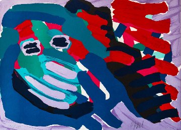 Another Blue Head Again 1978 Limited Edition Print - Karel Appel Another Blue Head Again 1978 Limited Edition Print - Karel Appel