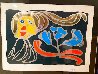 Flying Flower Person in Green 1975 HS- Huge Limited Edition Print by Karel Appel - 1