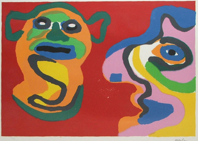 Waiting for the Second Kiss 1974 Limited Edition Print by Karel Appel