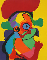 Visage AP Limited Edition Print by Karel Appel - 0 Visage AP Limited Edition Print by Karel Appel - 0
