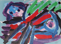Walking with My Bird 1979 Limited Edition Print by Karel Appel - 0 Walking with My Bird 1979 Limited Edition Print by Karel Appel - 0