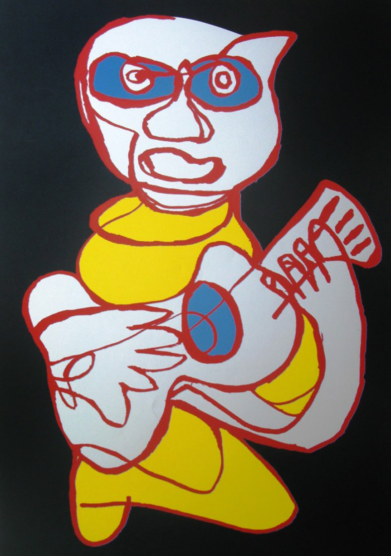 Kool Luke Singing Hands 1978 Limited Edition Print by Karel Appel Kool Luke Singing Hands 1978 Limited Edition Print by Karel Appel
