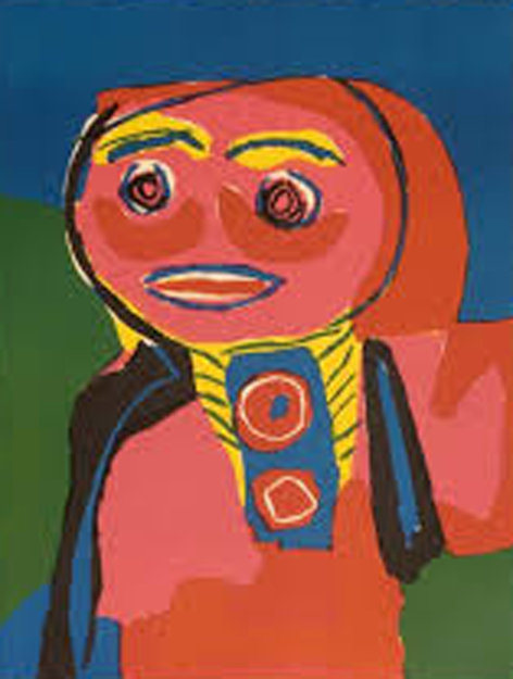 Fille Souliante 1969 Limited Edition Print - Karel Appel