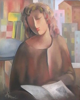 Student 22x18 Original Painting - Arbe Berberyan Student 22x18 Original Painting - Arbe Berberyan