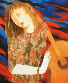 Waves of Music AP 2009 Embellished Limited Edition Print - Arbe Berberyan Waves of Music AP 2009 Embellished Limited Edition Print - Arbe Berberyan