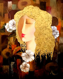 Secret Love 2006 35x31 Original Painting - Arbe Berberyan Secret Love 2006 35x31 Original Painting - Arbe Berberyan