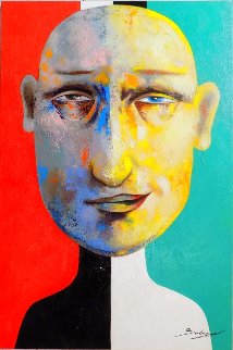 Of Two Minds 2018 36x24 Original Painting - Arbe Berberyan Of Two Minds 2018 36x24 Original Painting - Arbe Berberyan