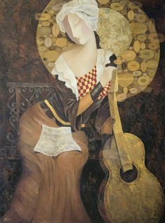 Music Becomes Her 1998 Embellished Limited Edition Print - Arbe Berberyan Music Becomes Her 1998 Embellished Limited Edition Print - Arbe Berberyan