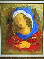 Maiden in Red 24x20 Original Painting by Arbe Berberyan - 1 Maiden in Red 24x20 Original Painting by Arbe Berberyan - 1