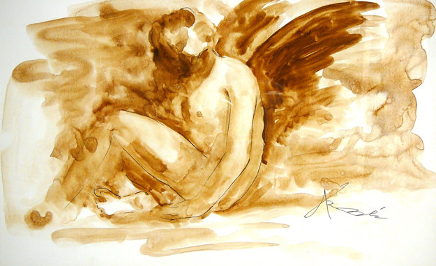 Mercury Rising Watercolor 15x19 Watercolor by Arbe Berberyan Mercury Rising Watercolor 15x19 Watercolor by Arbe Berberyan