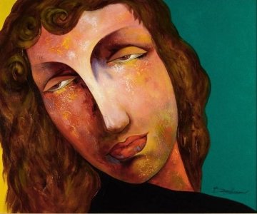 Simple Beauty 38x43 Super Huge Original Painting - Arbe Berberyan Simple Beauty 38x43 Super Huge Original Painting - Arbe Berberyan