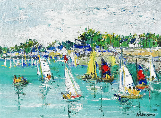 In the Bay Oil on Canvas by Yolande Ardissone - For Sale on Art