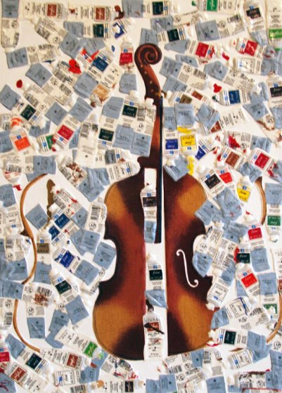 Tubes Et Violin 2002 Limited Edition Print by Arman Arman Tubes Et Violin 2002 Limited Edition Print by Arman Arman