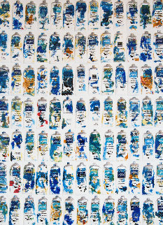 Tubes Bleues 2002 Limited Edition Print - Arman Arman Tubes Bleues 2002 Limited Edition Print - Arman Arman