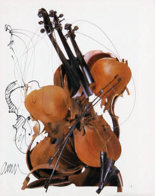 Violin - IV 18x16 Works on Paper (not prints) by Arman Arman - 0