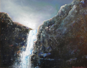 Falls Over Pemberton 2012 22x26 Original Painting - Rosemarie Armstrong Falls Over Pemberton 2012 22x26 Original Painting - Rosemarie Armstrong