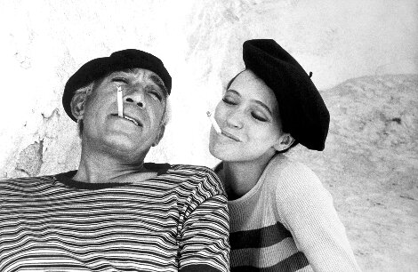 Anthony Quinn and Anna Karina on the Set of Guy Green's The Magus I - Spain Photography - Eve Arnold
