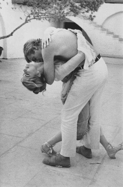 Candice Bergen and Michael Caine 1967 - Spain - Large Format Photography by Eve Arnold