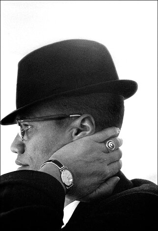 Malcolm X During his Visit to Enterprises Owned by Black Muslims 1962 - Large Format Photography - Eve Arnold