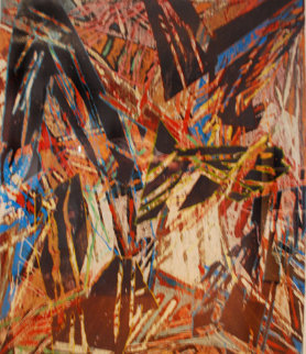 Untitled Unique Monoprint 1987 60x50 Original Painting - Charles Arthur Arnoldi Untitled Unique Monoprint 1987 60x50 Original Painting - Charles Arthur Arnoldi