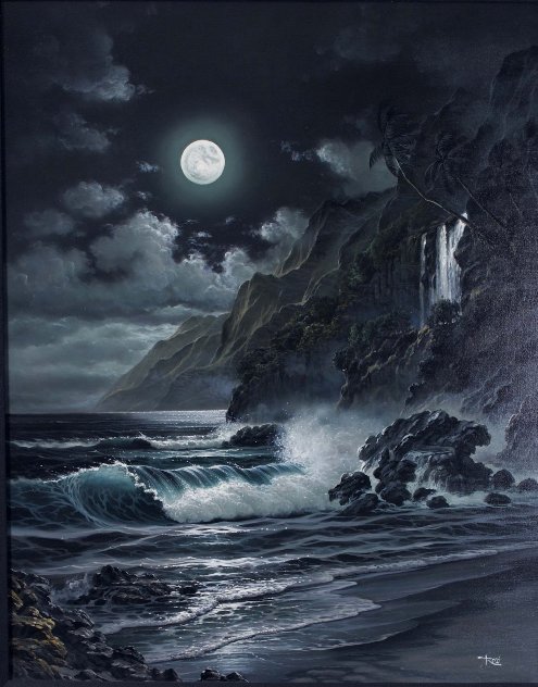 Moonlit Splendor 2005 39x33 Original Painting by  Arozi