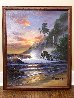 Oahu Sunset 2000 32x26 - Hawaii Original Painting by  Arozi - 1