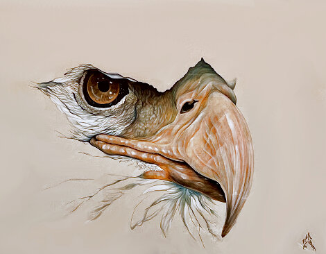 Silent Strength Pastel 1990 41x53 - Huge - Eagle Works on Paper (not prints) - D. Arthur Wilson