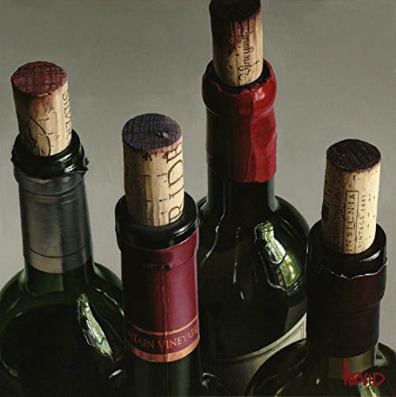 Arvid Logo Wine Glasses (6) • Thomas Arvid Wine Paintings