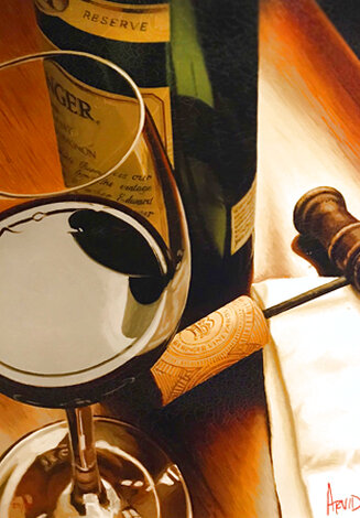 Private Study 2004 -  Framed Embellished Giclee on Canvas Limited Edition Print - Thomas Arvid