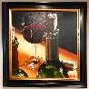 Three Corks, Two Bottles, and One Glass of Wine 1997 40x40 - Huge Original Painting by Thomas Arvid - 1