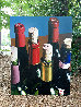 Untitled Wine Still Life 1997 63x48 - Huge Mural Size Original Painting by Thomas Arvid - 2