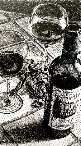 Portfolio of Three Wine Still Life Serigraphs Limited Edition Print - Thomas Arvid