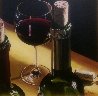 3 Corks, 2 Bottles And One Glass of Wine 1997 40x40 Original Painting by Thomas Arvid - 1